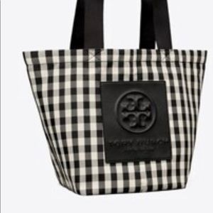 Tory Burch: Piper Gingham Small Square Tote Bag